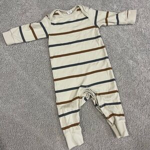 Colored organics long sleeve romper size 6-12 months